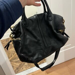 Fossil Black Leather Crossbody Bag